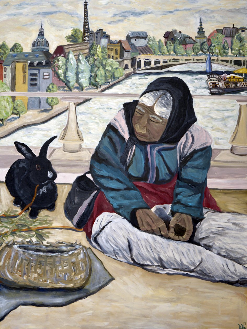 Parisienses, 2017 (acrílico sobre tela) de Deborah Eve Alastra