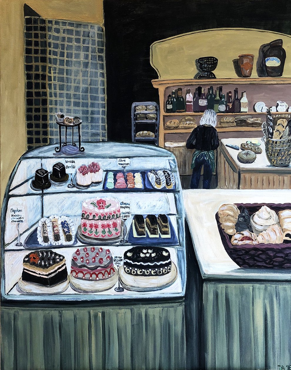 Patisserie, 2018 (acrílico sobre tela) de Deborah Eve Alastra
