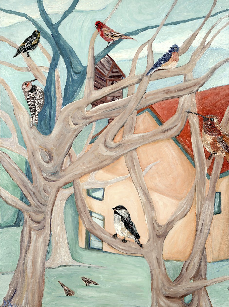 Casa do Pêssego, 2015 (acrílico sobre tela) de Deborah Eve Alastra