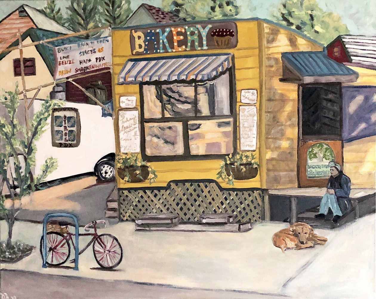 Portlandia, 2018 (acrílico sobre tela) de Deborah Eve Alastra
