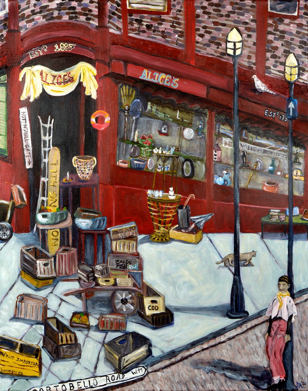 Portobello Road, 2020 (acrílico/médio) de Deborah Eve Alastra