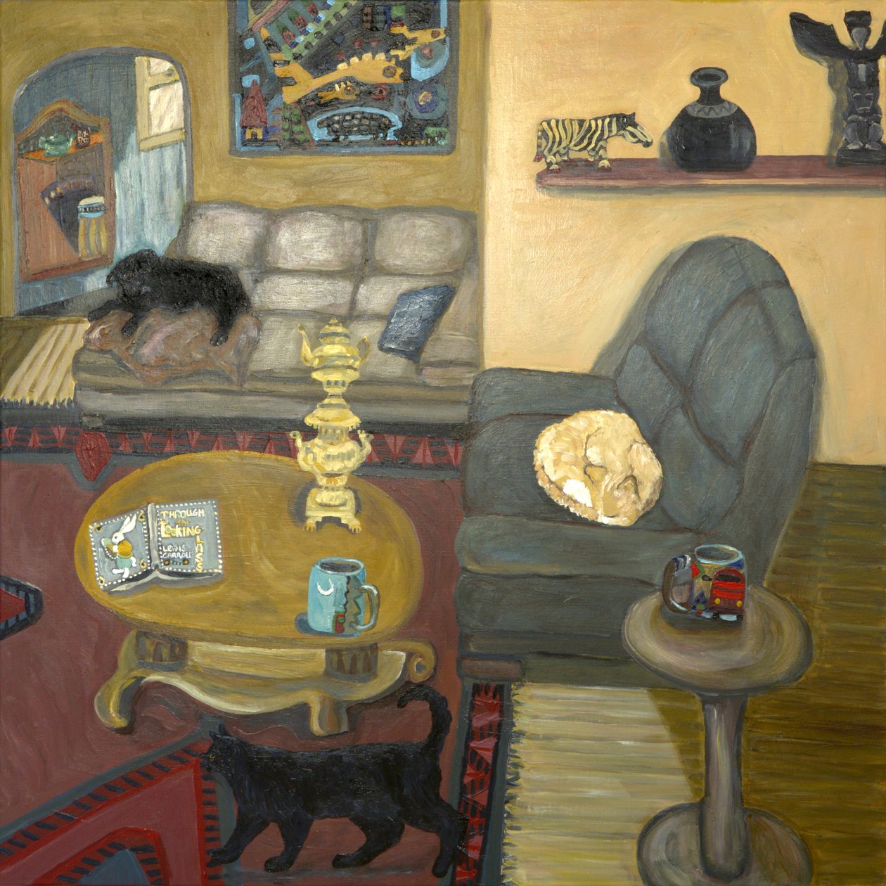 Casa Primitiva, 2019 (acrílico sobre tela) de Deborah Eve Alastra