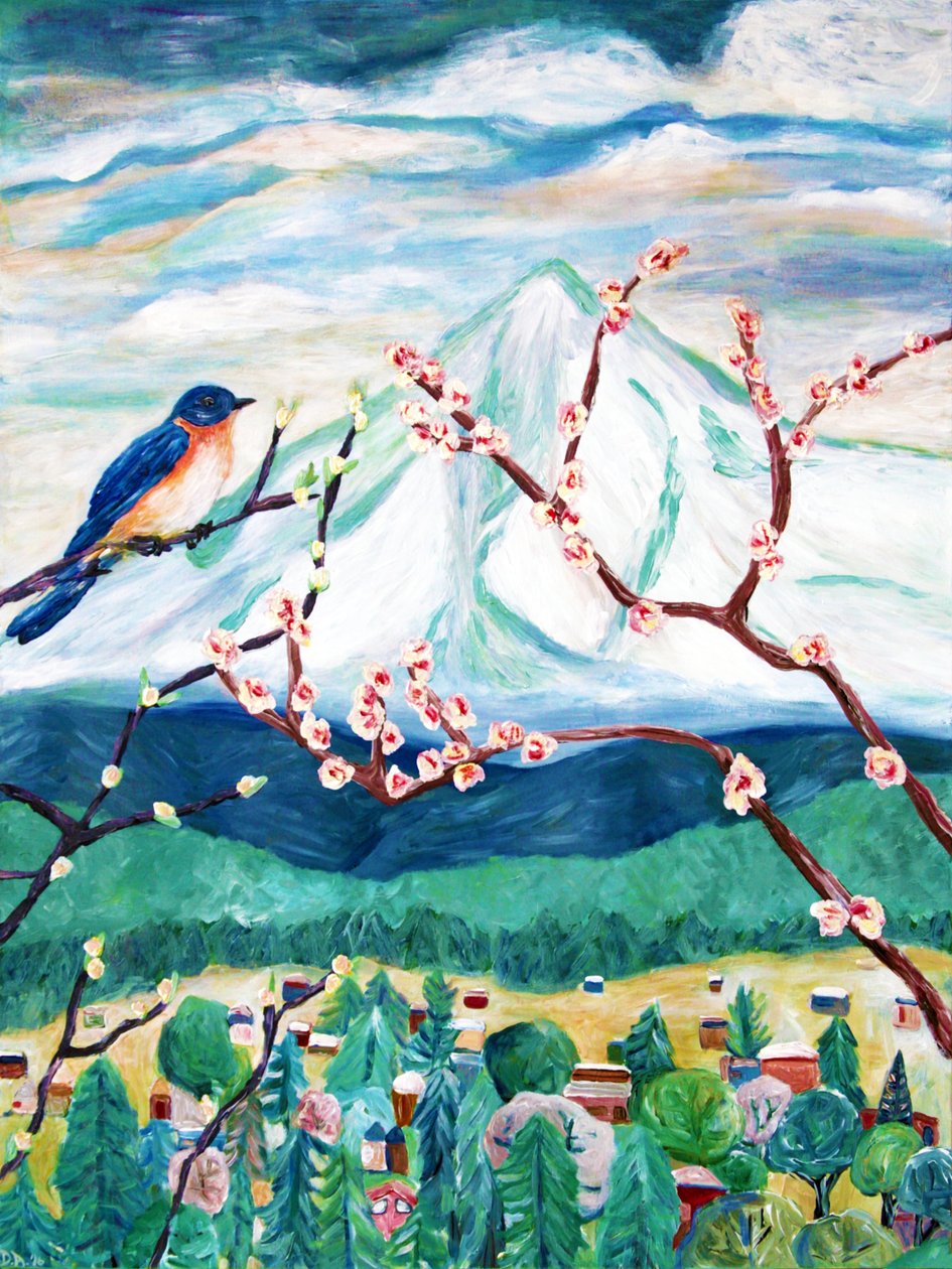 Sinais da primavera, 2016 (acrílico sobre tela) de Deborah Eve Alastra