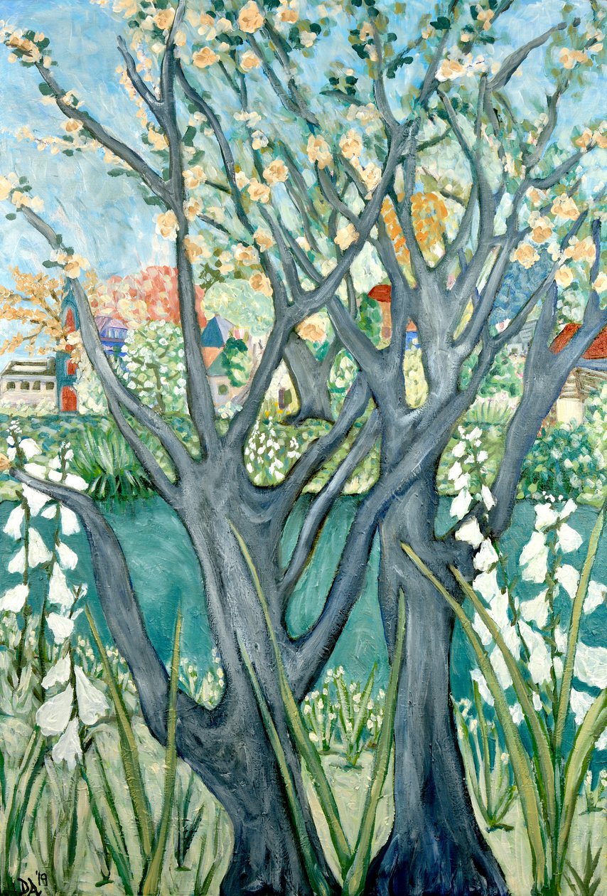 Árvores da primavera, 2012 (acrílico sobre tela) de Deborah Eve Alastra