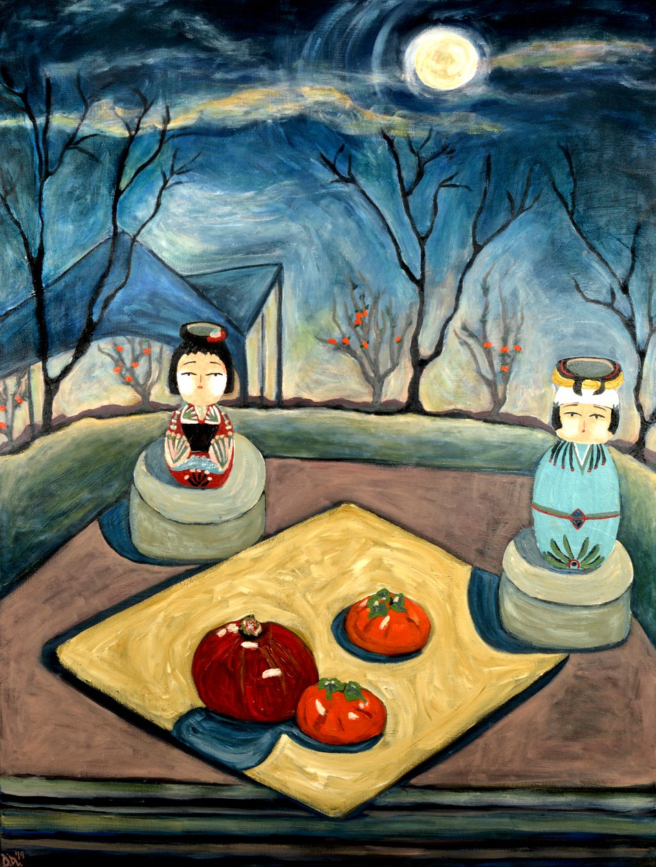 Still NIght, 2020 (acrílico sobre tela) de Deborah Eve Alastra