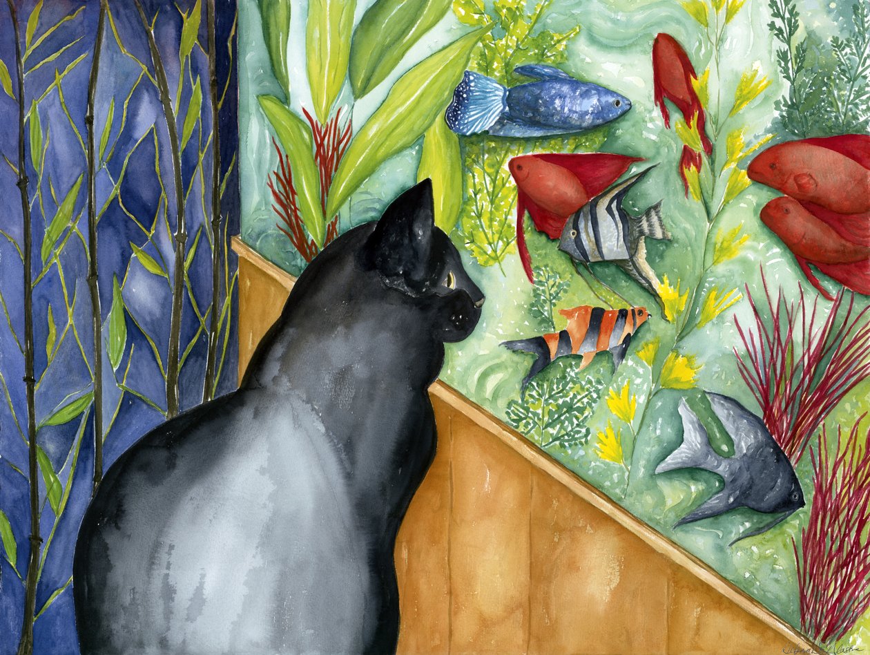 O peixe do Toby, 2002 (aguarela) de Deborah Eve Alastra