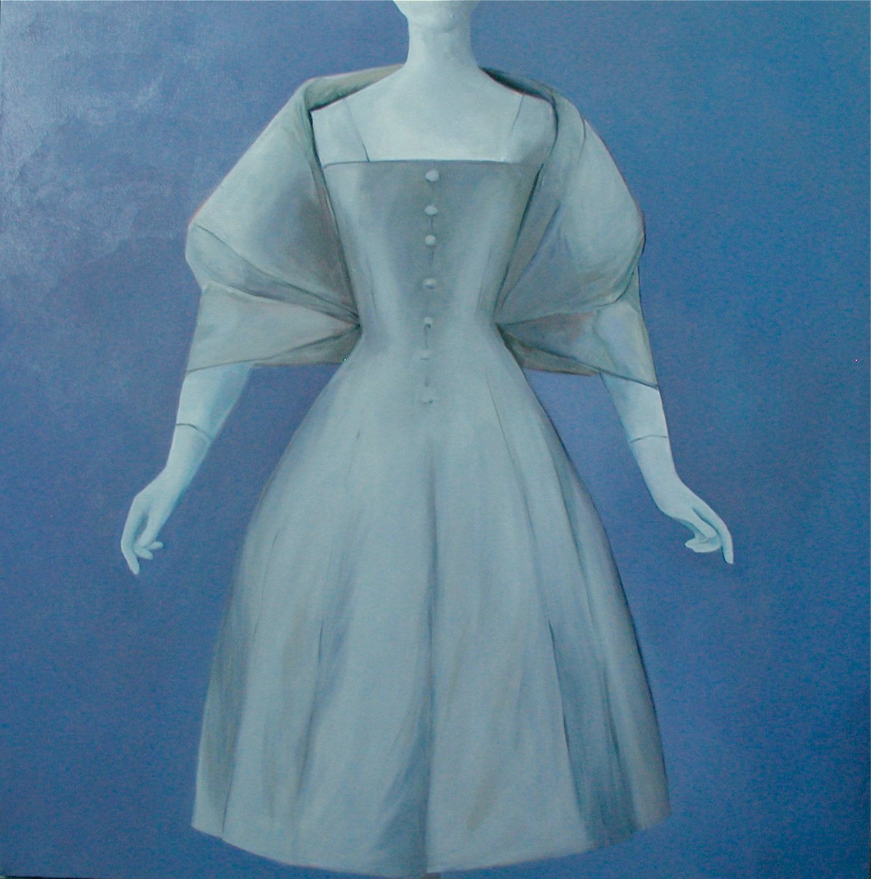 Silver Dress, 2004 (óleo sobre tela) de Deborah Stevenson