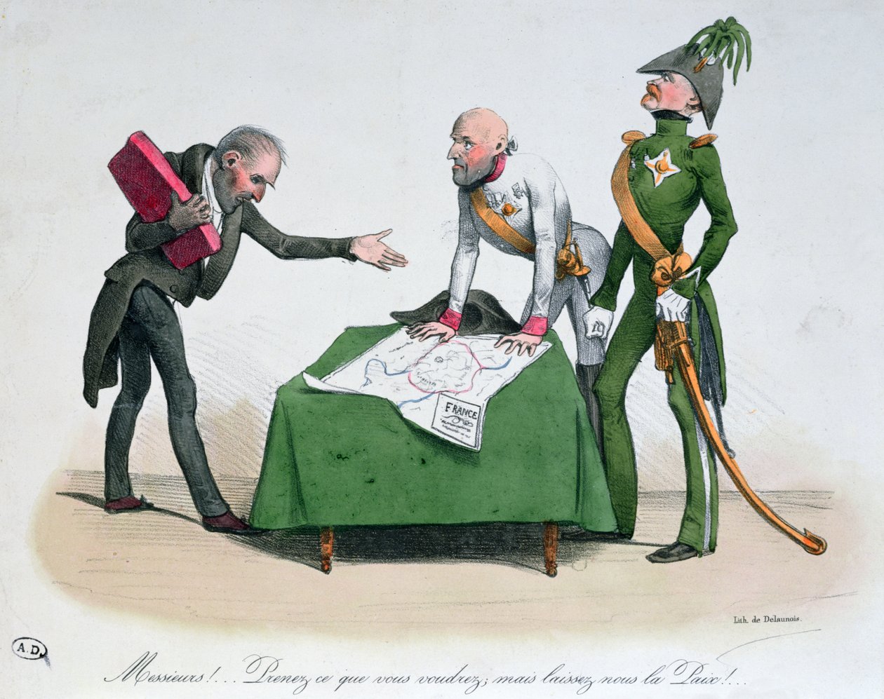 Caricatura do Congresso de Viena 1814-15 de Delaunois