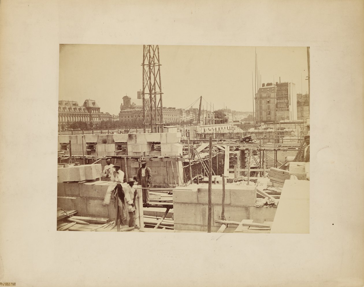 [Canteiro de obras em Paris]. de Delmaet and Durandelle