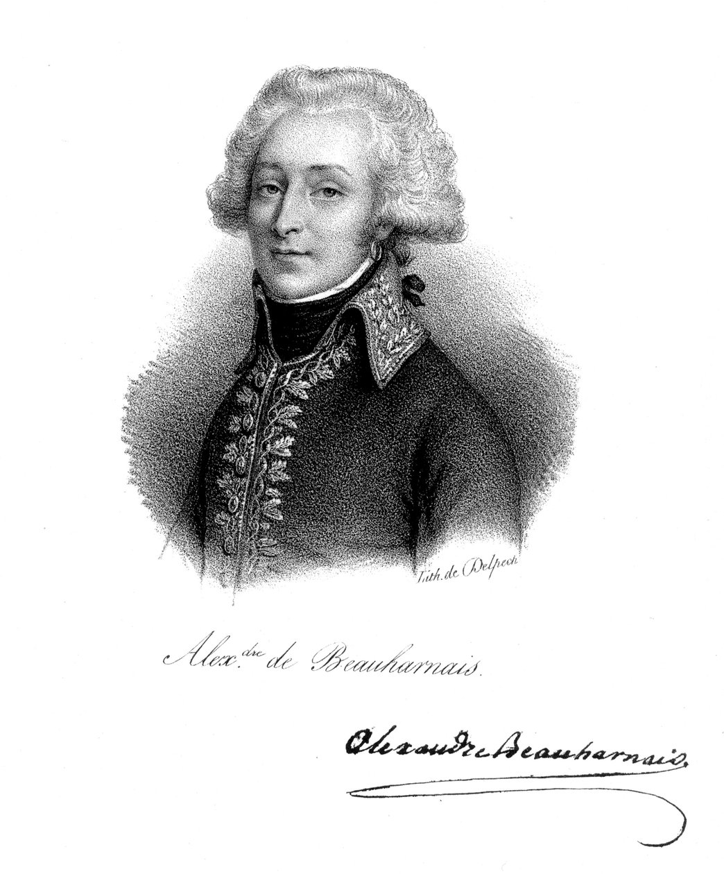 Alexandre, Vicomte de Beauharnais 1760-1794, soldado francês de Delpech