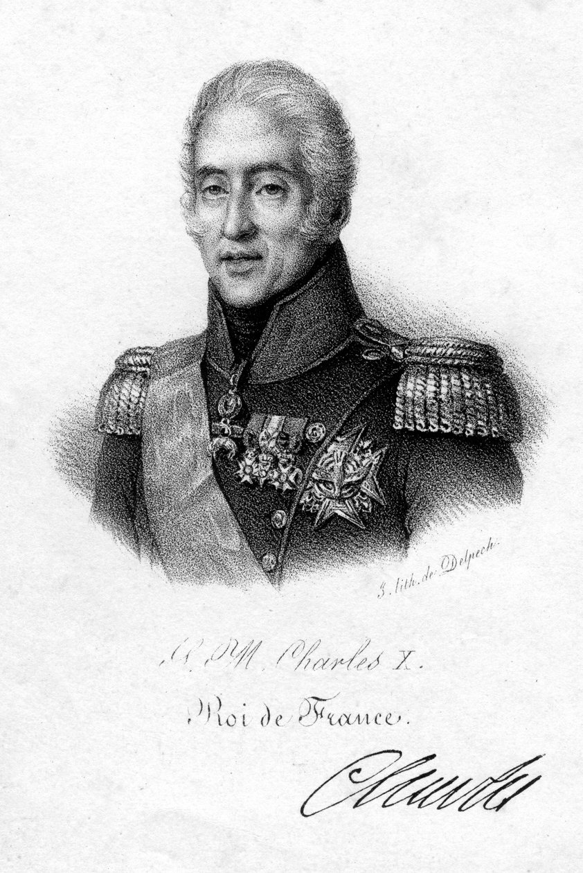 Carlos X, rei da França, século XIX. de Delpech