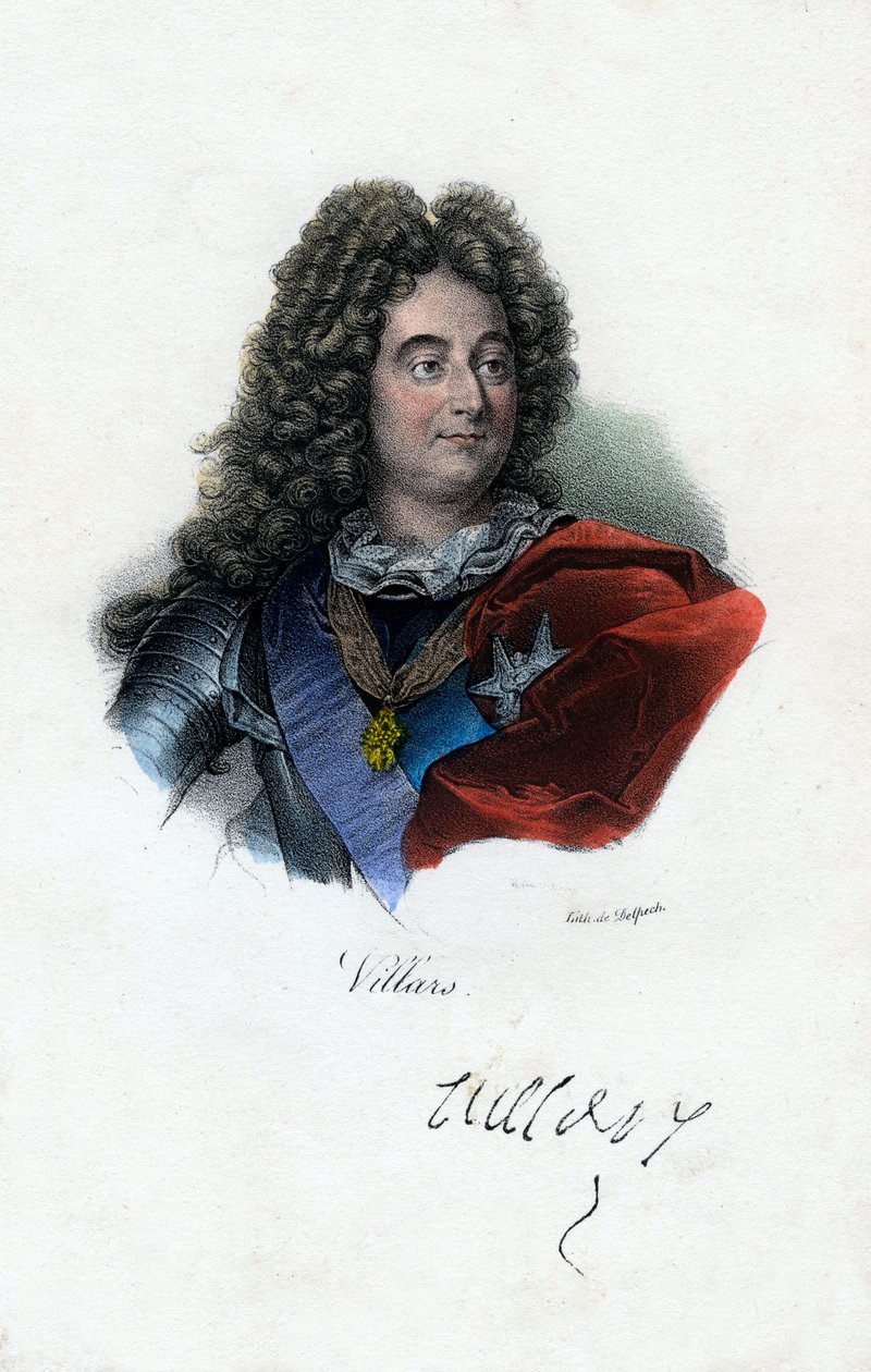 Claude Louis Hector de Villars, general francês, século XIX. de Delpech