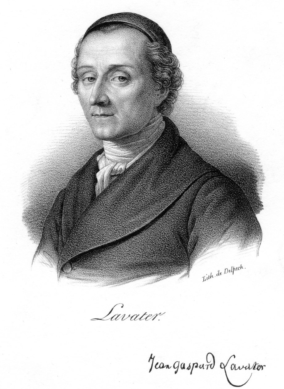 Johann Kaspar Lavater, fisionomista e teólogo suíço, c1830. de Delpech