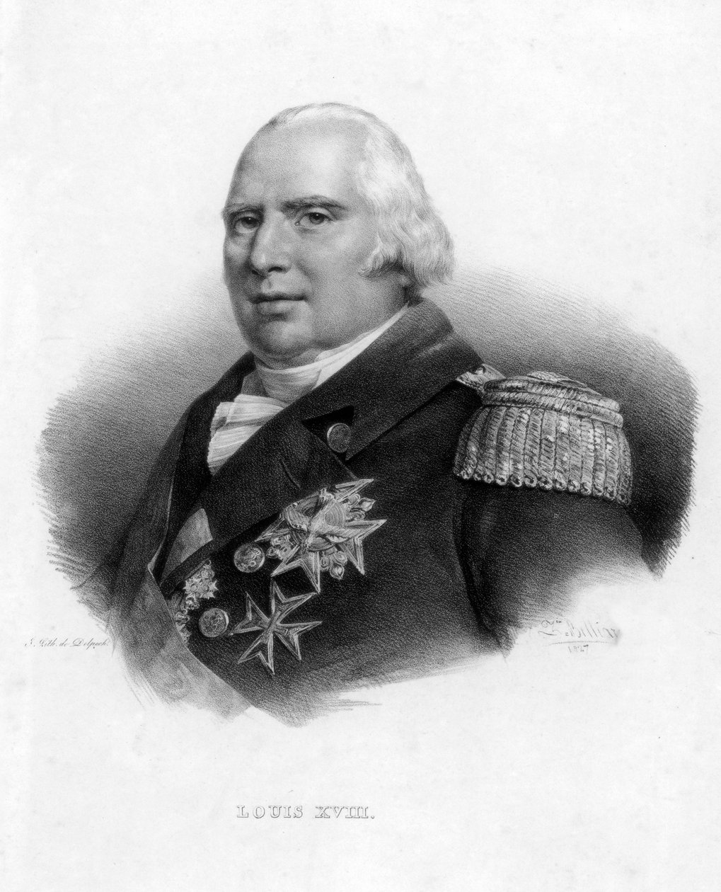 Luís XVIII, rei da França, 1827. de Delpech