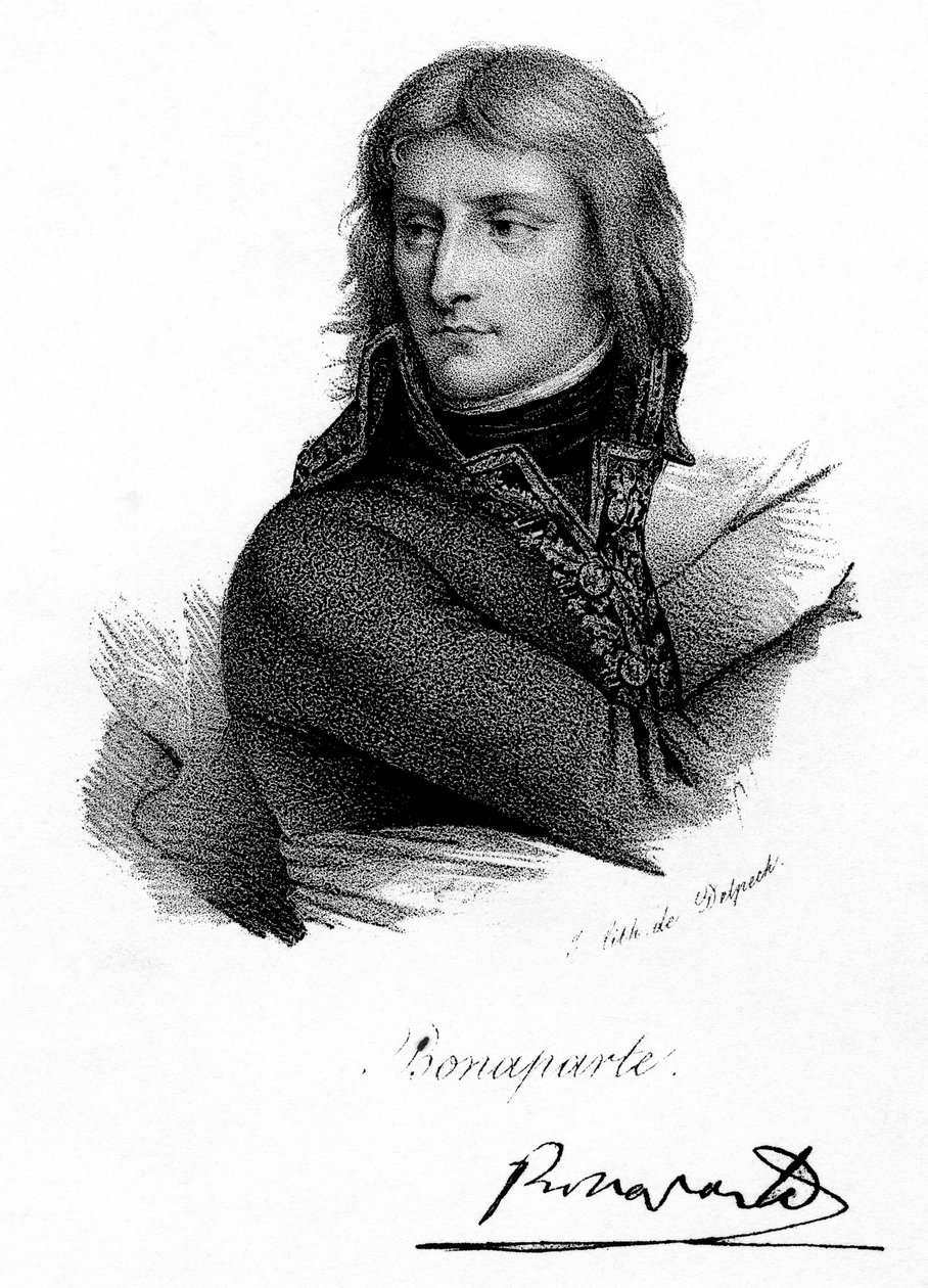 Napoleão Bonaparte quando jovem, c 1790s, c1830. de Delpech