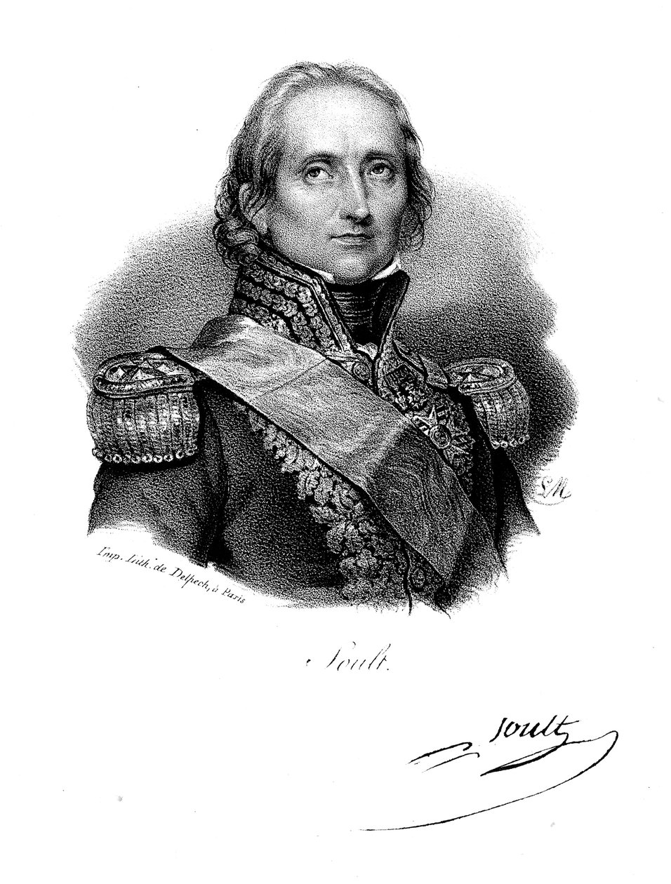 Nicolas Jean de Dieu Soult, soldado e estadista francês, c1830 de Delpech