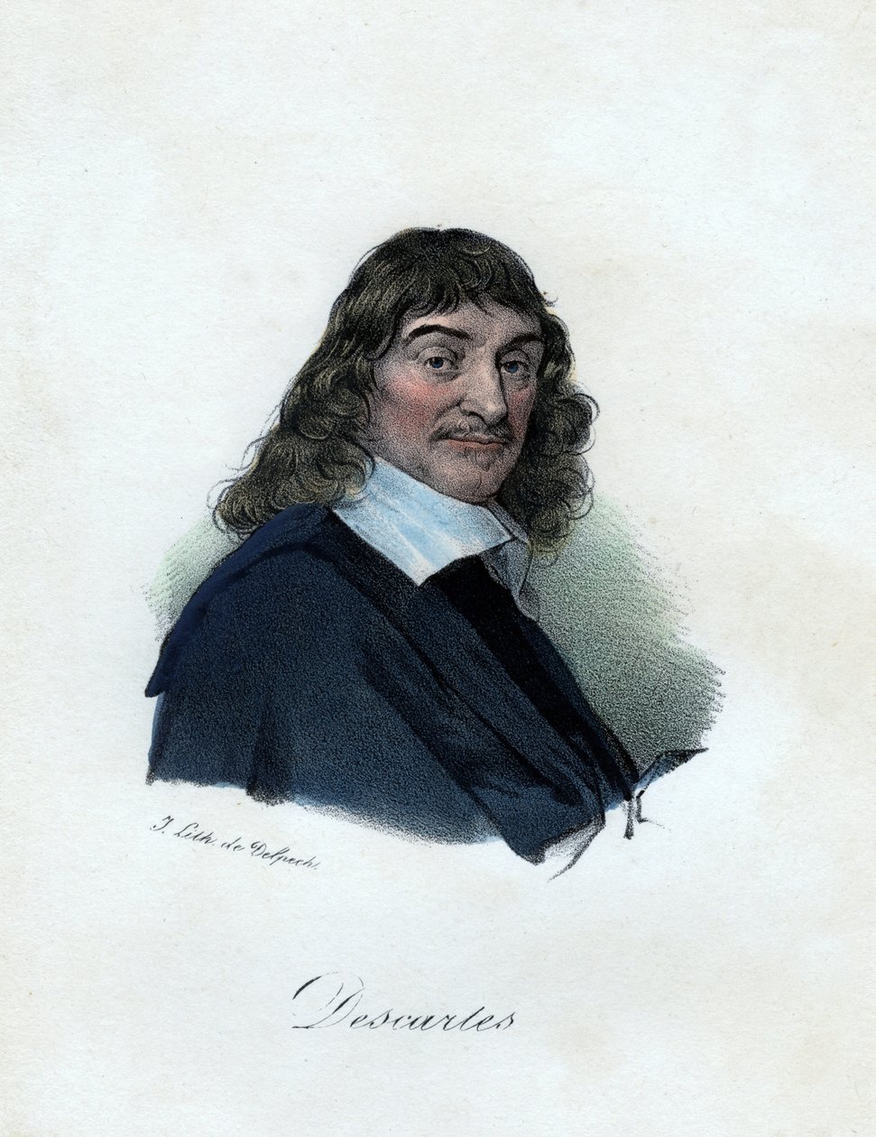 René Descartes, filósofo francês, matemático e cientista, do século XIX. de Delpech