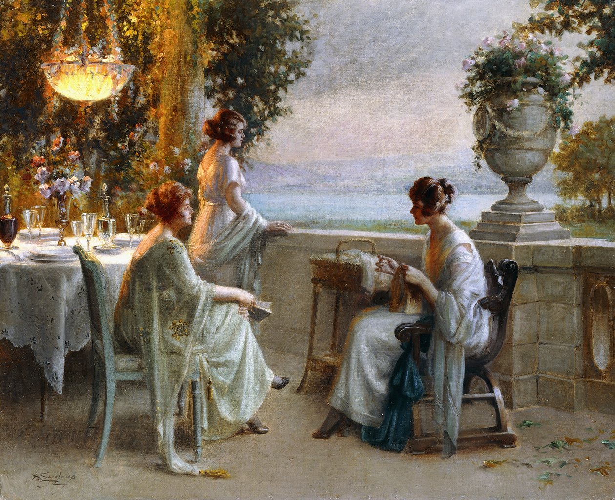 Uma festa no terraço de Delphin Enjolras
