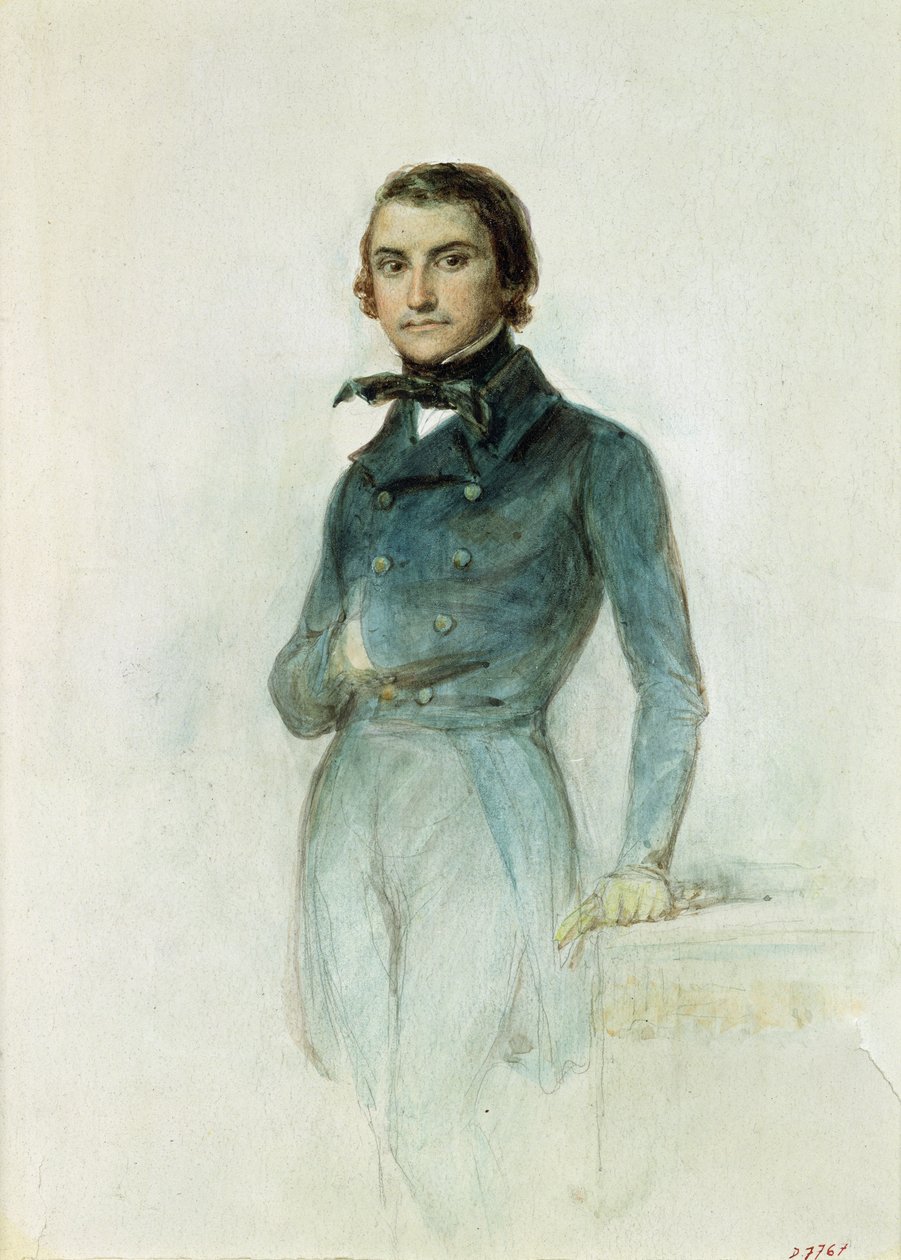 Jean Joseph Louis Blanc (1811-82) 1835 (pastel sobre papel) de Denis Auguste Marie Raffet