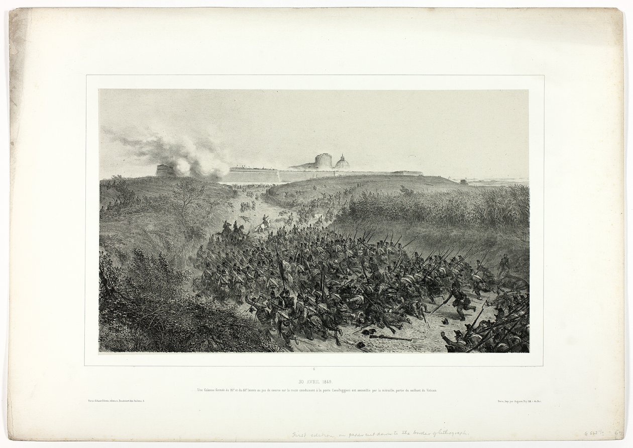 30 de abril de 1849, de Memórias da Itália: Expedição a Roma de Denis Auguste Marie Raffet
