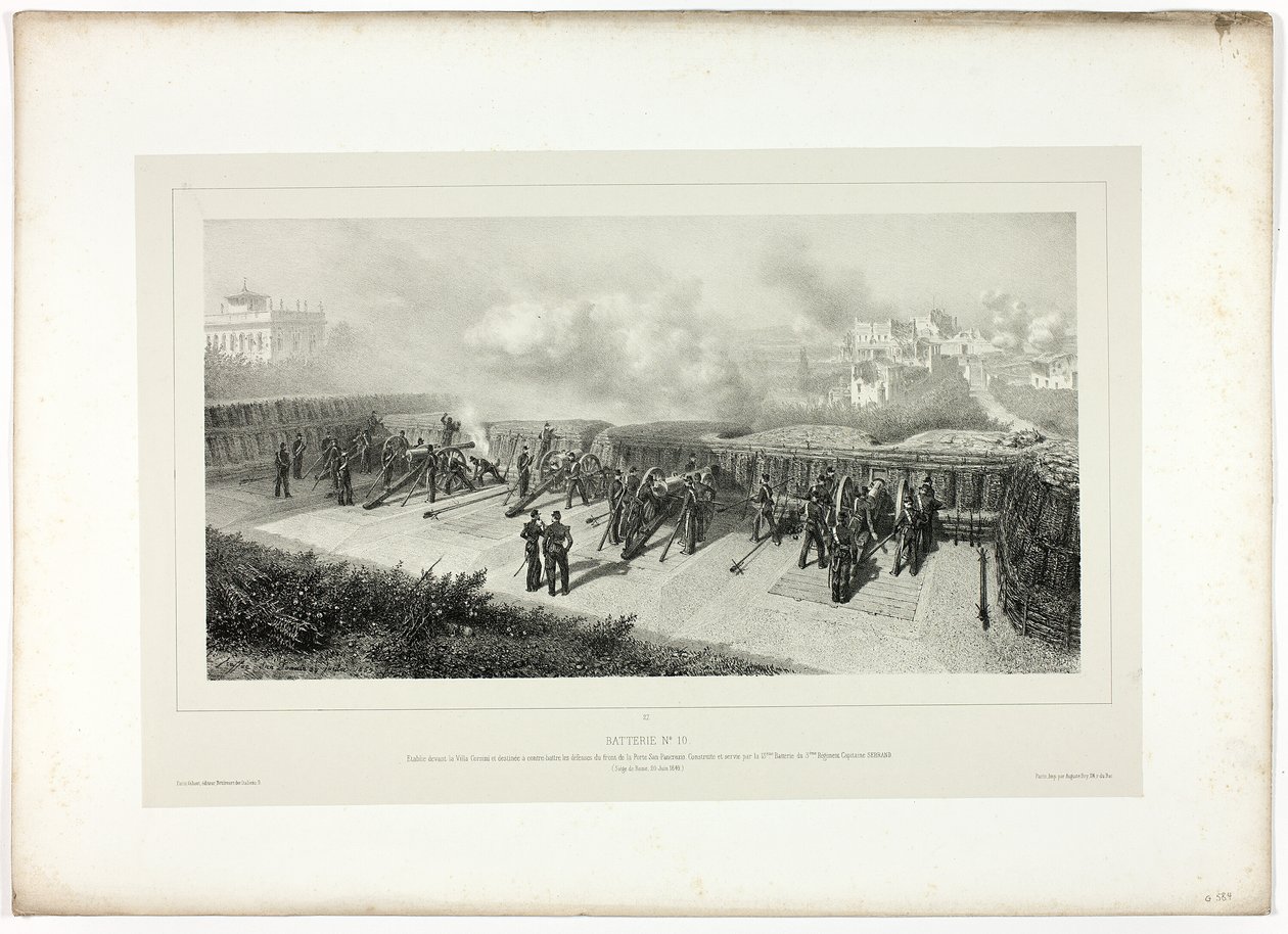Bateria nº 10, de Souvenirs of Italy: Rome Expedition de Denis Auguste Marie Raffet