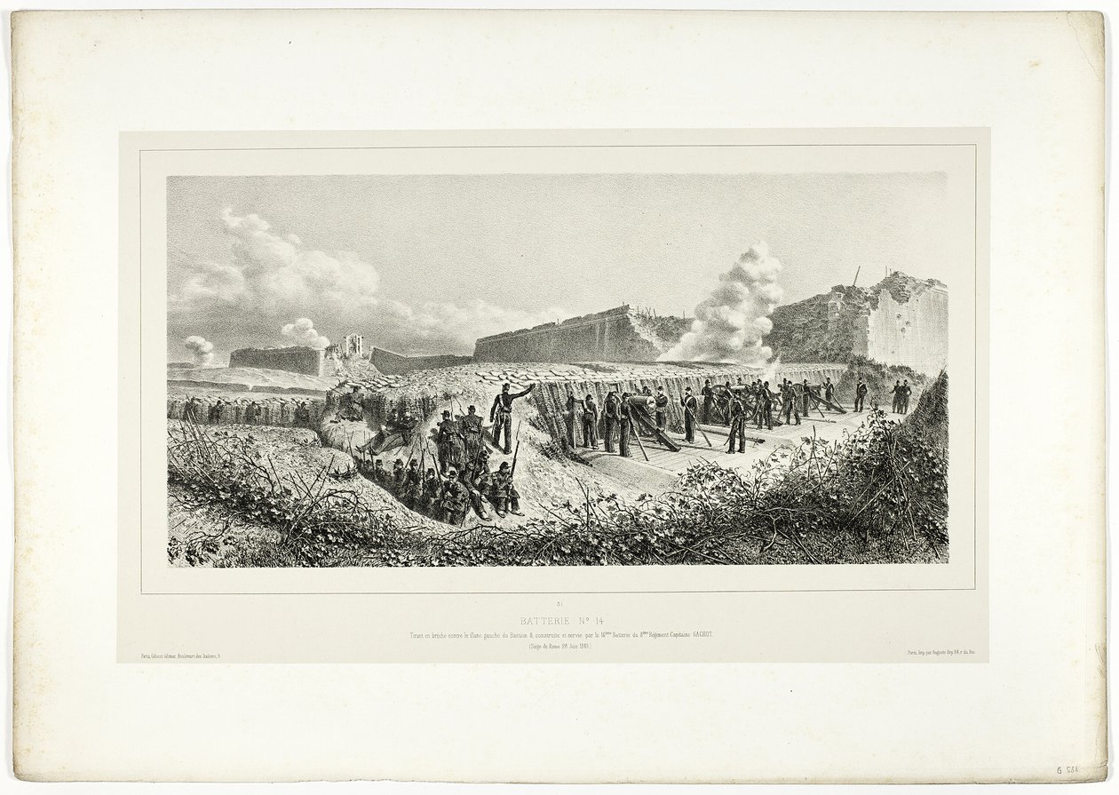 Bateria nº 14, de Souvenirs of Italy: Rome Expedition de Denis Auguste Marie Raffet