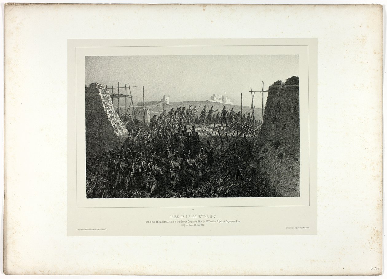 Captura da Courtine 6-7, de Souvenirs of Italy: Rome Expedition de Denis Auguste Marie Raffet