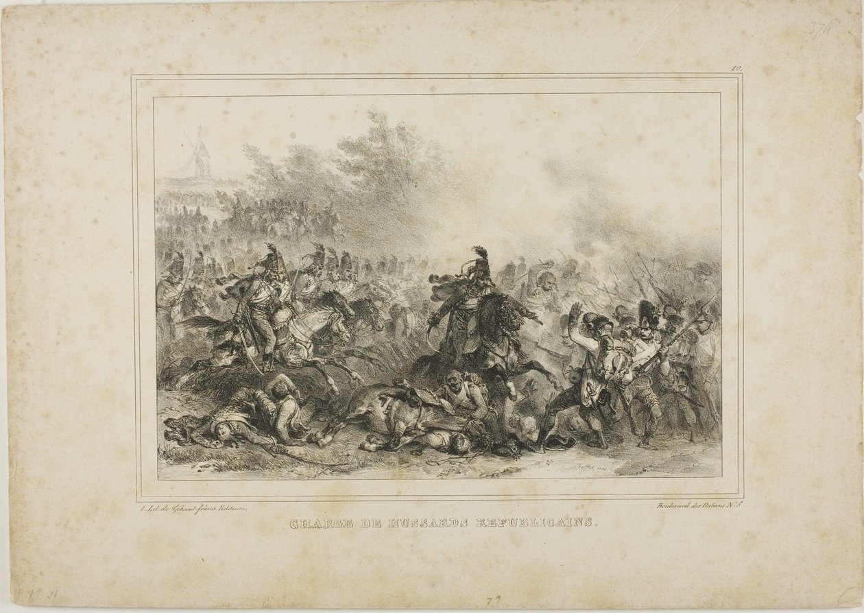 Carga dos Hussardos Republicanos de Denis-Auguste-Marie Raffet