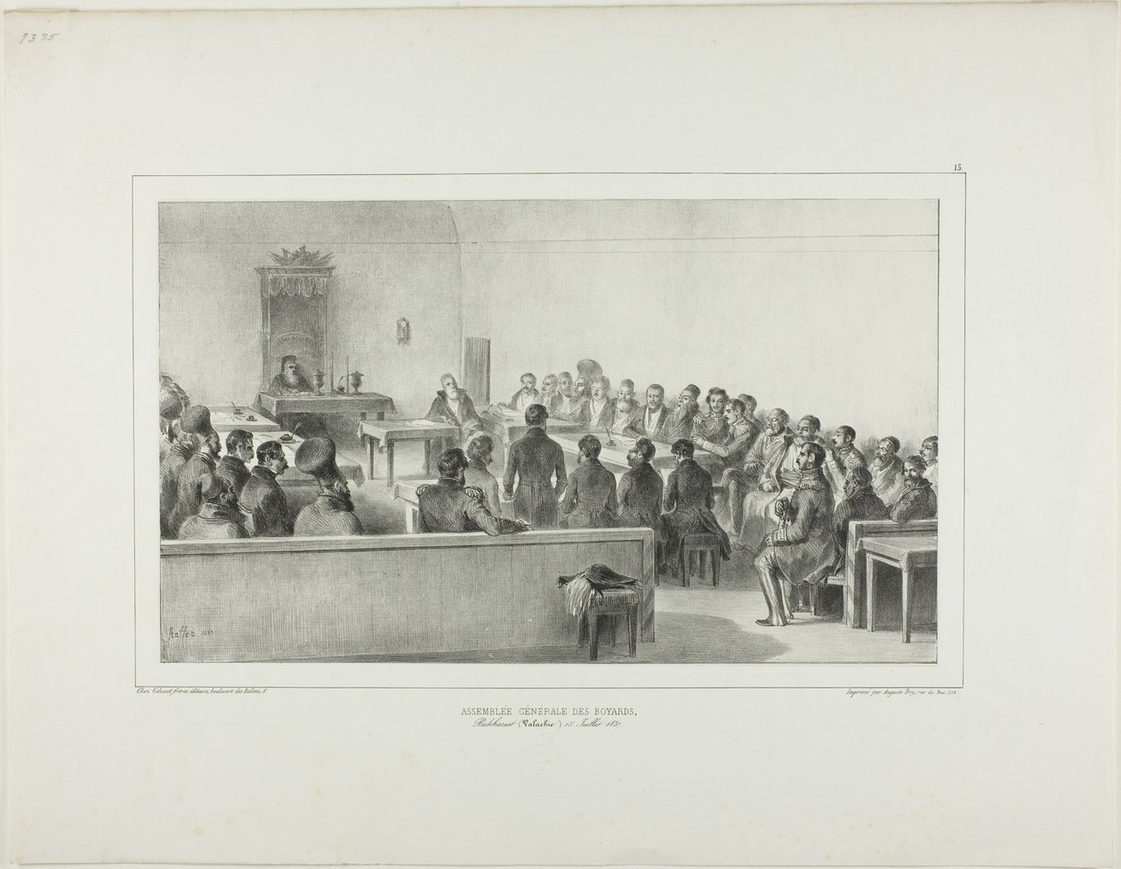 Assembleia Geral dos Boyards, Bucareste, Valáquia, 15 de julho de 1837 de Denis Auguste Marie Raffet
