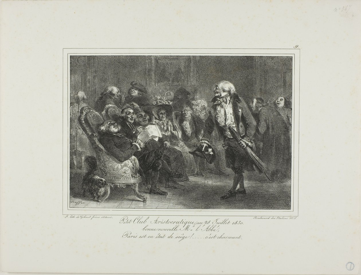 Pequeno Clube Aristocrático, 28 de julho de 1830 de Denis Auguste Marie Raffet
