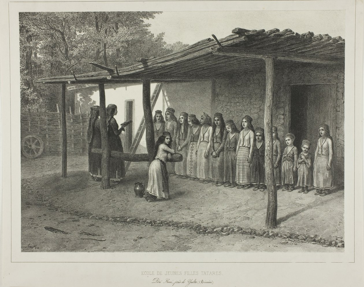 Escola para jovens raparigas tártaras de Denis Auguste Marie Raffet
