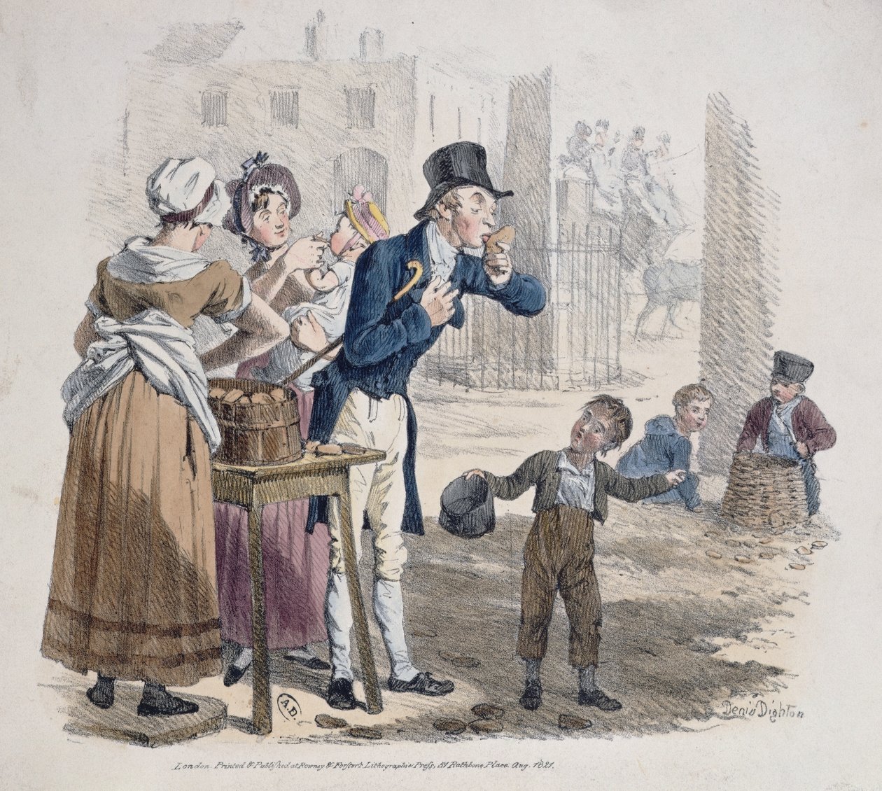 O vendedor de batata cozida, 1821 de Denis Dighton