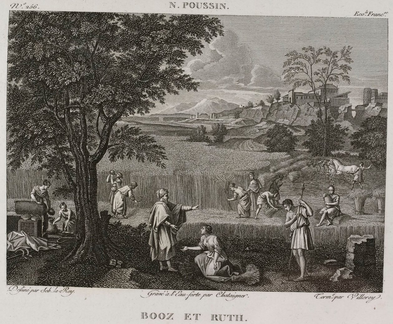 Denis-Sébastien Leroy, Antoine-Claude-François Villerey e Chataigner - Booz e Ruth, segundo Nicolas Poussin - 1802-1815 de Denis Sebastien Leroy