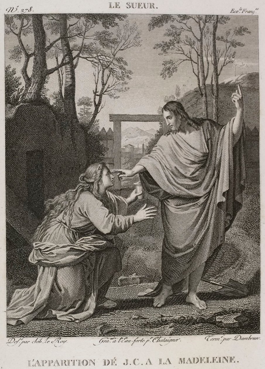 Denis-Sébastien Leroy, Chataigner e Dambrun - A aparição de Jesus Cristo na Madalena, segundo Eustache Le Sueur - 1802-1815 de Denis Sebastien Leroy