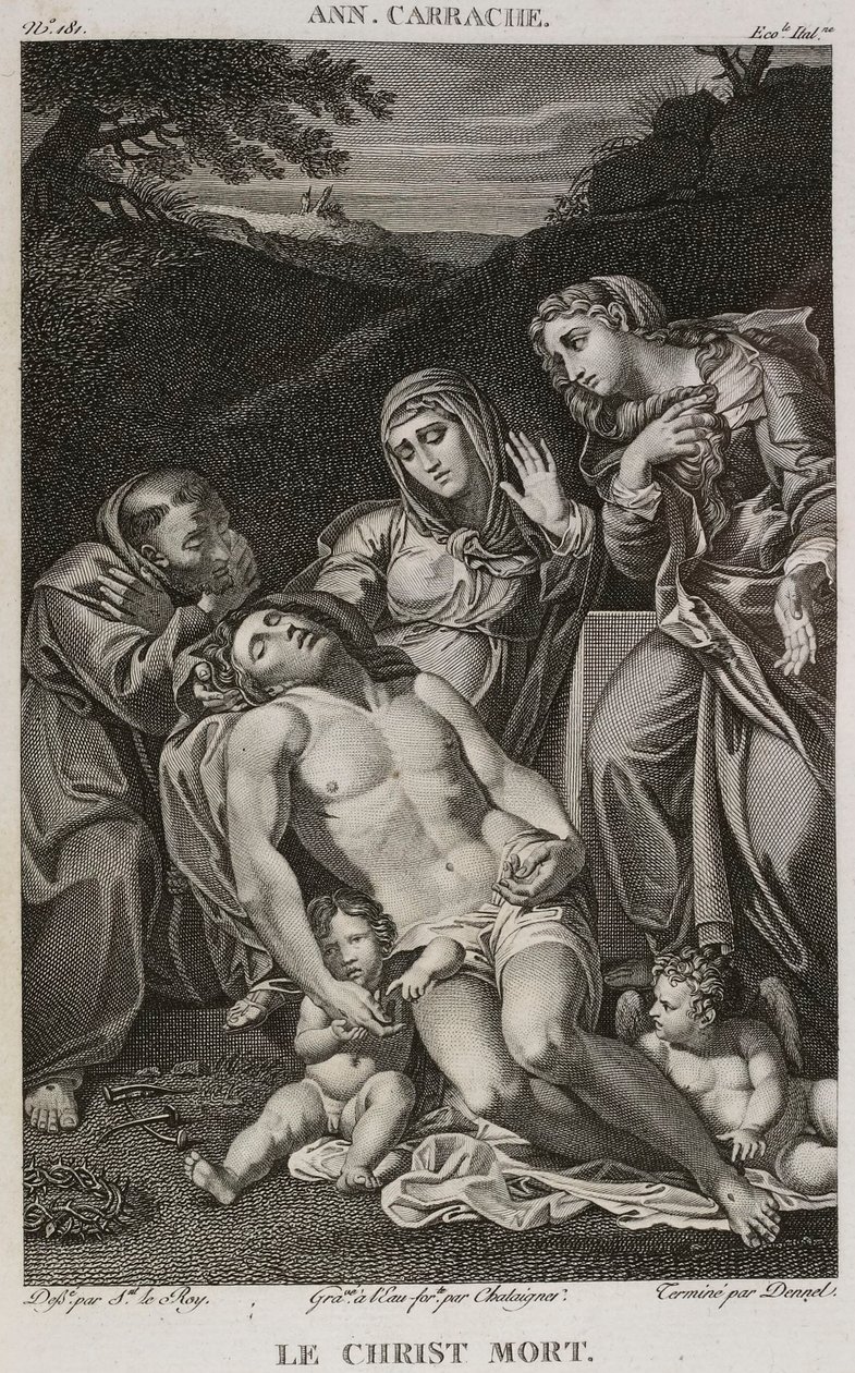 Denis-Sébastien Leroy, Chataigner e Dennel - O Cristo Morto, segundo Annibale Carracci - 1802-1815 de Denis Sebastien Leroy