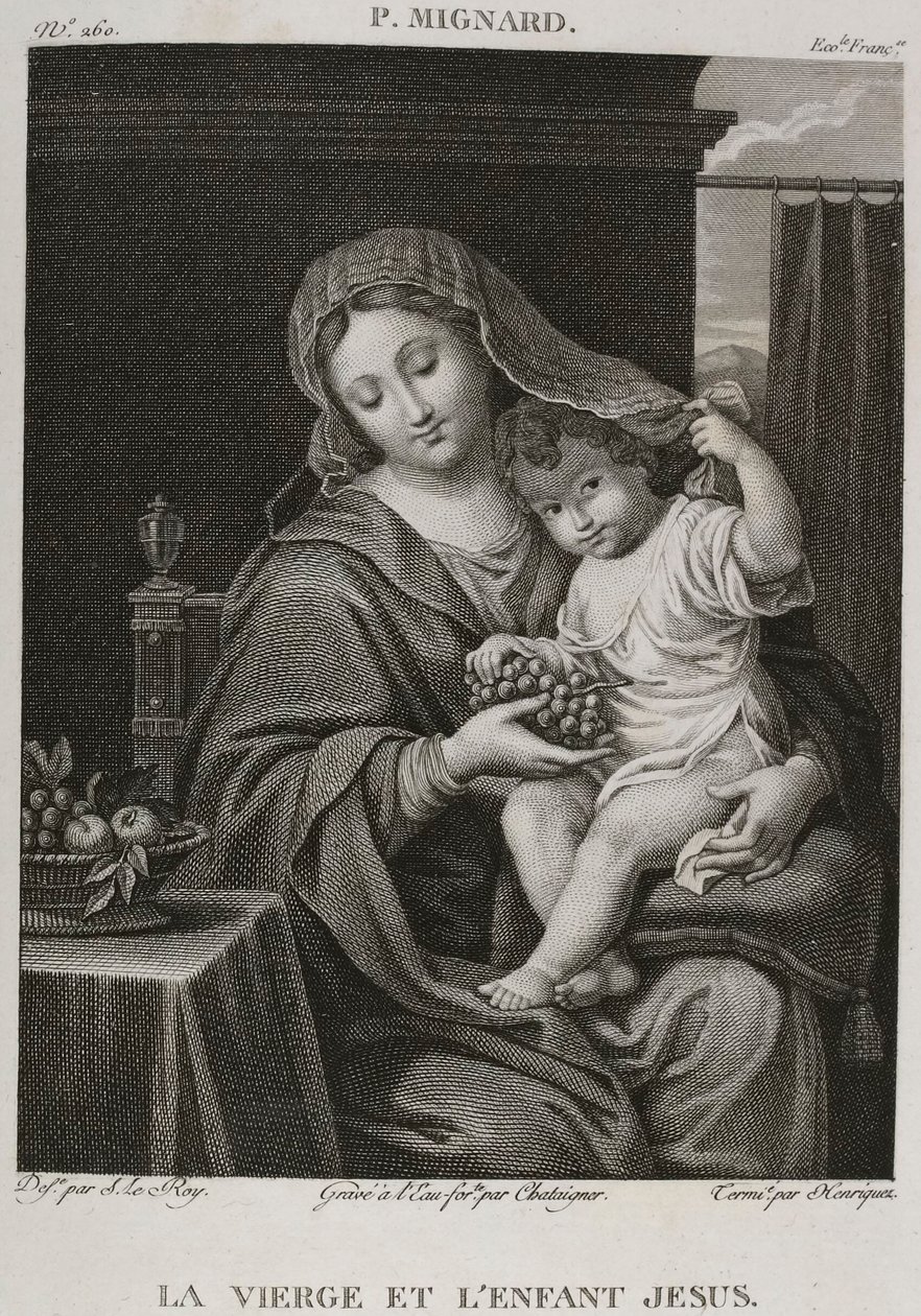 Denis-Sébastien Leroy, Chataigner e Henriquez - A Virgem e o Menino Jesus, segundo Pierre Mignard - 1802-1815 de Denis Sebastien Leroy