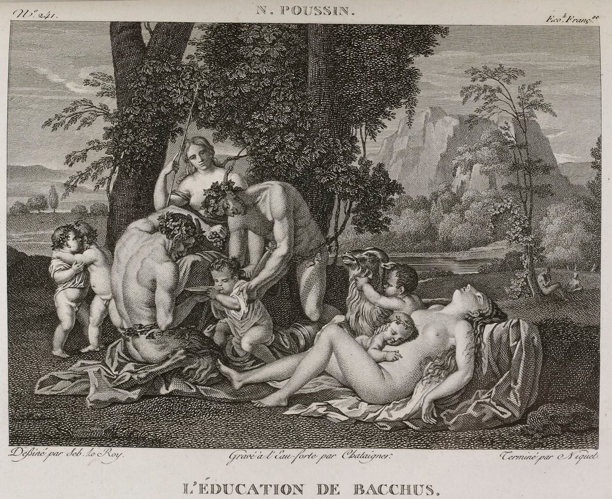 Denis-Sébastien Leroy, Chataigner e Niquet - A educação de Baco, segundo Nicolas Poussin - 1802-1815 de Denis Sebastien Leroy