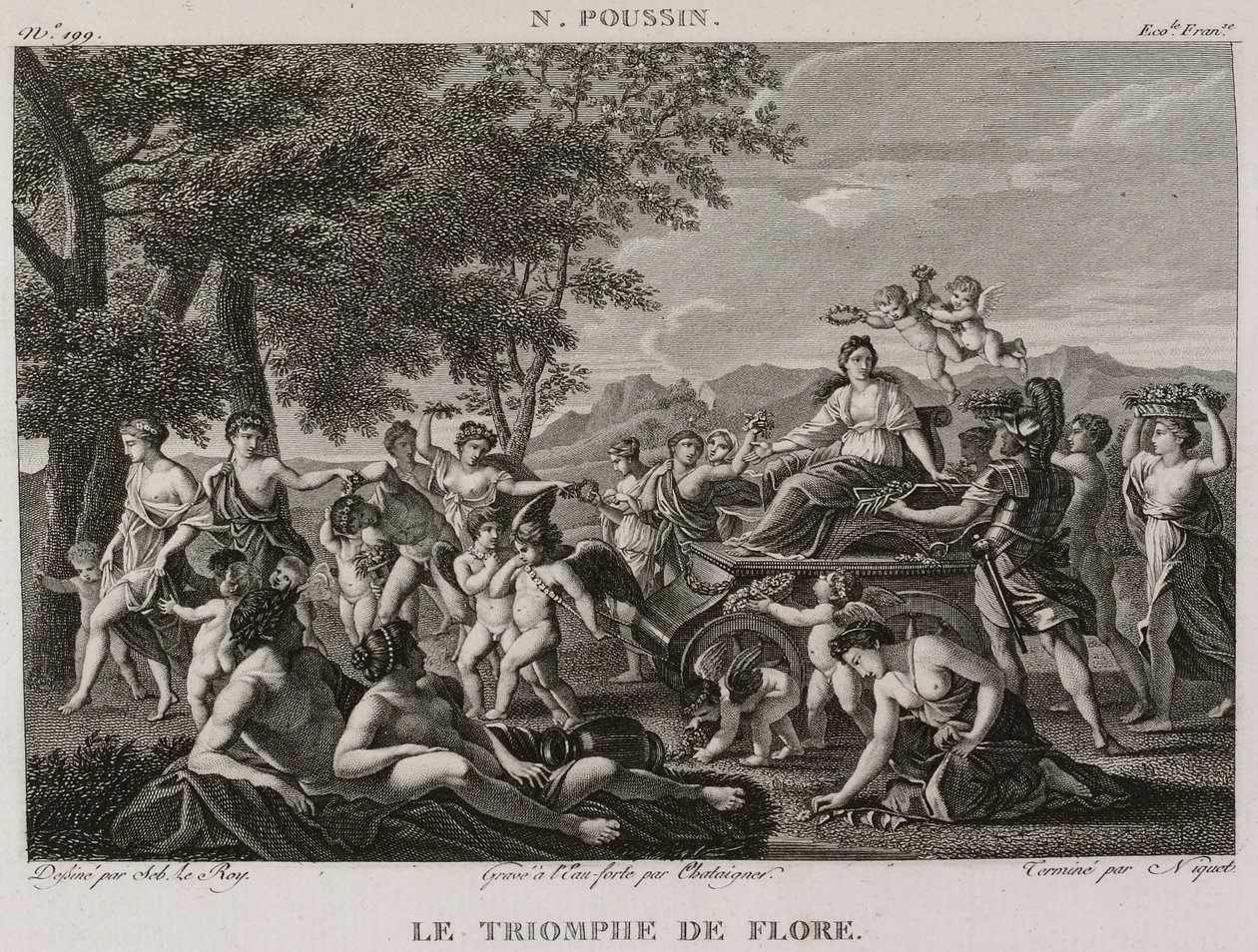 Denis-Sébastien Leroy, Chataigner e Niquet - O Triunfo da Flora, segundo Nicolas Poussin - 1802-1815 de Denis Sebastien Leroy