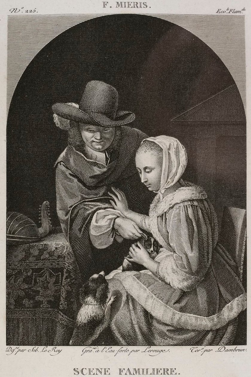 Denis-Sébastien Leroy, Lerouge e Dambrun - Cena familiar, segundo Frans van Mieris, o Velho - 1802-1815 de Denis Sebastien Leroy