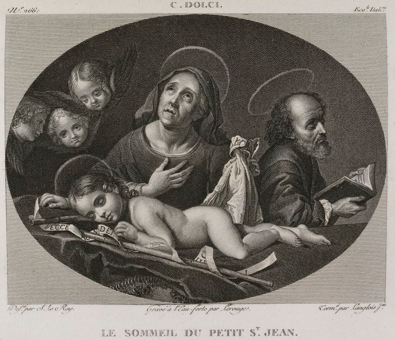 Denis-Sébastien Leroy, Lerouge et Langlois jeune - O sono do pequeno São João, segundo Carlo Dolci - 1802-1815 de Denis Sebastien Leroy