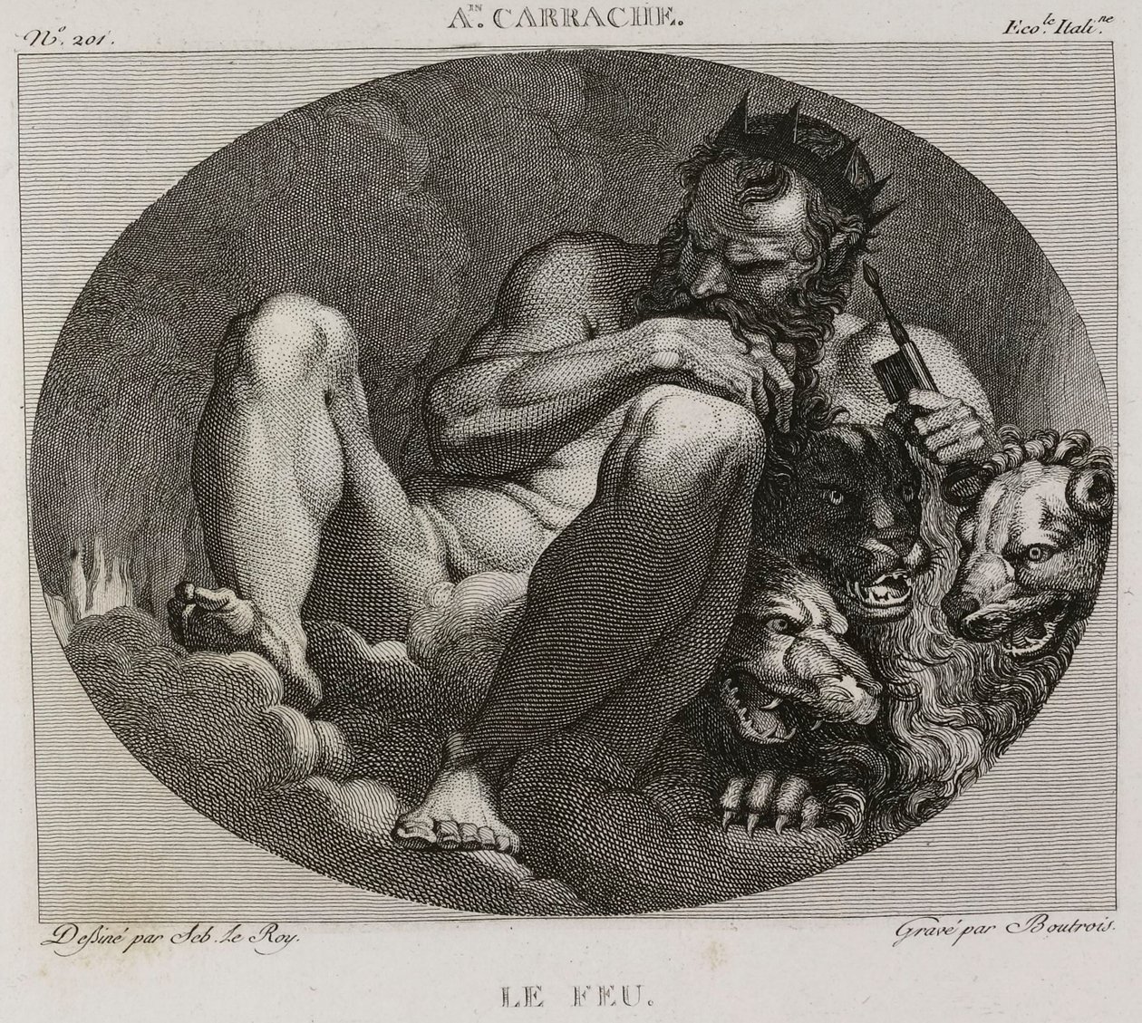 Denis-Sébastien Leroy et Boutrois - Fogo, segundo Annibale Carrache - 1802-1815 de Denis Sebastien Leroy
