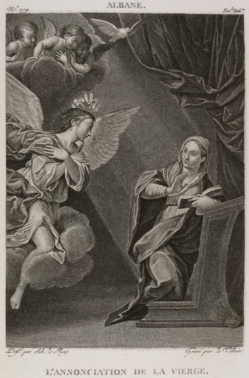 Denis-Sébastien Leroy et Le Villain - A Anunciação da Virgem, segundo Francesco Albani - 1802-1815 de Denis Sebastien Leroy