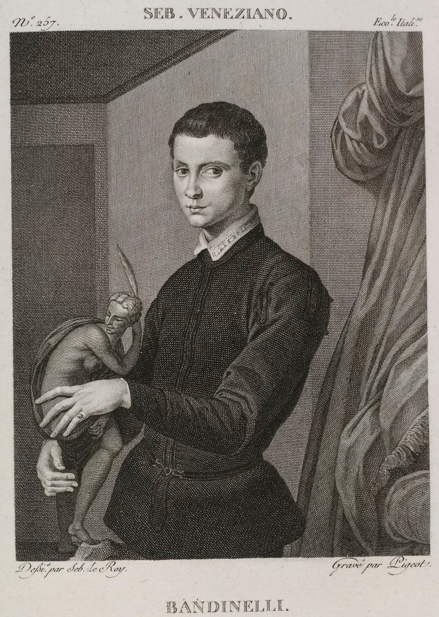 Denis-Sébastien Leroy et Pigeot - Bandinelli, anteriormente atribuído a Sebastiano del Piombo, atualmente atribuído a Bronzino - 1802-1815 de Denis Sebastien Leroy