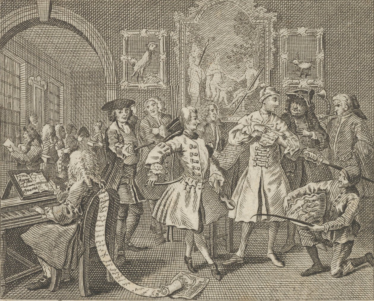 O Progresso de um Rake, Placa 2, ca. 1800. de Dent
