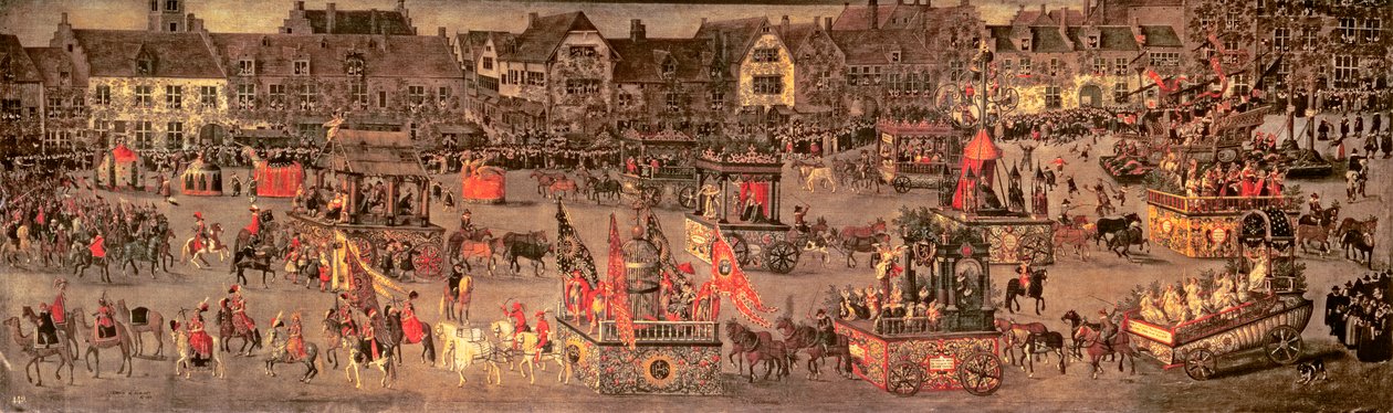 O triunfo da arquiduquesa Isabella (1556-1633) no Ommeganck de Bruxelas, em 31 de maio de 1615 (ver 75629 para detalhes) de Denys van Alsloot