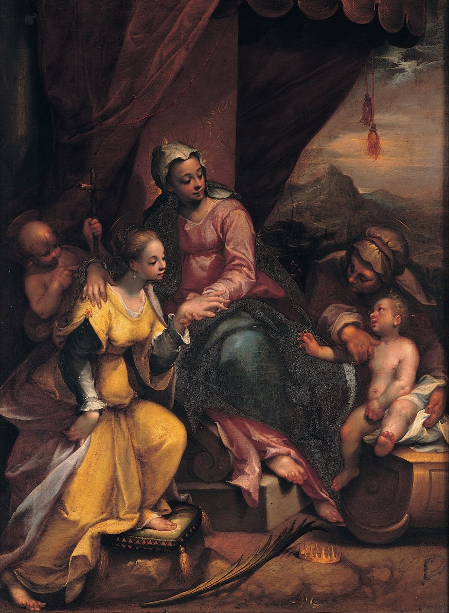 Casamento místico de Santa Catarina de Denys Calvaert