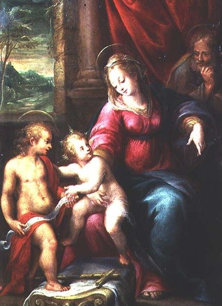 Madonna e criança com John the Baptist de Denis Calvaert