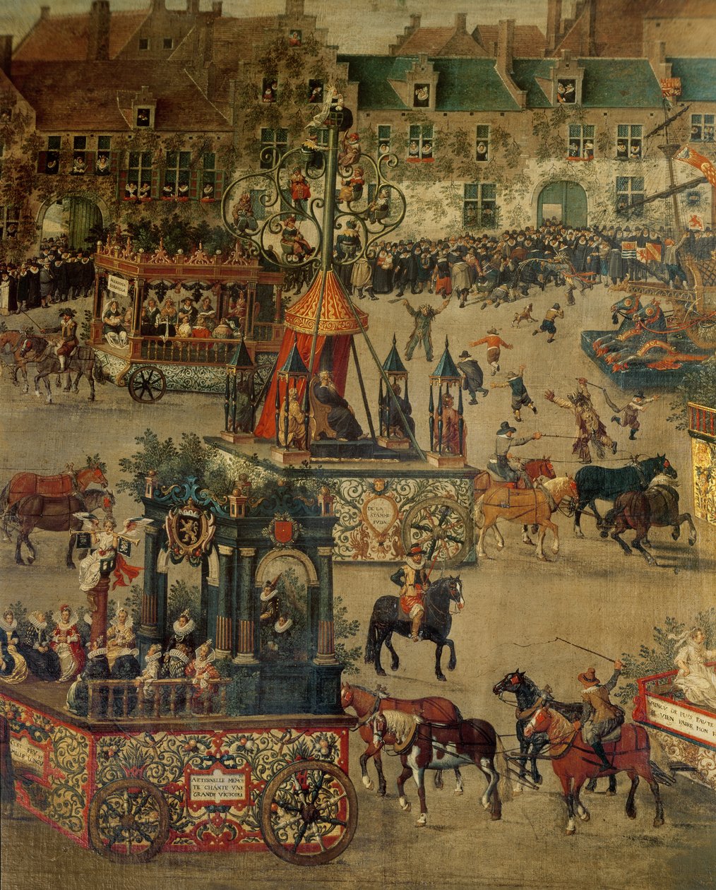 O Ommeganck em Bruxelas em 31 de maio de 1615: detalhe do Triunfo de Isabella da Espanha de Denys van Alsloot