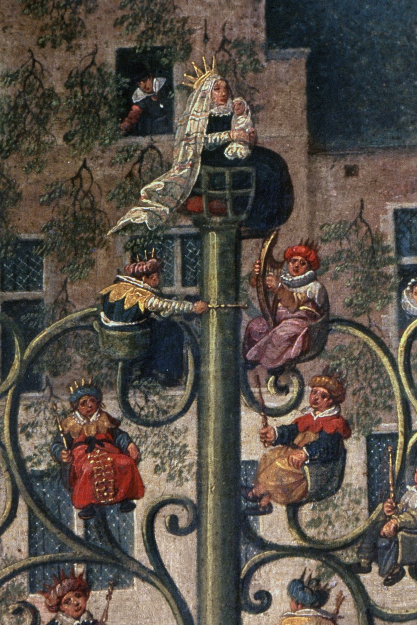 O triunfo da arquiduquesa Isabella no Bruxelas Ommeganck de domingo, 31 de maio de 1615, detalhe do carro do caule de Jesse, 1615 (detalhe de 75629) de Denys van Alsloot
