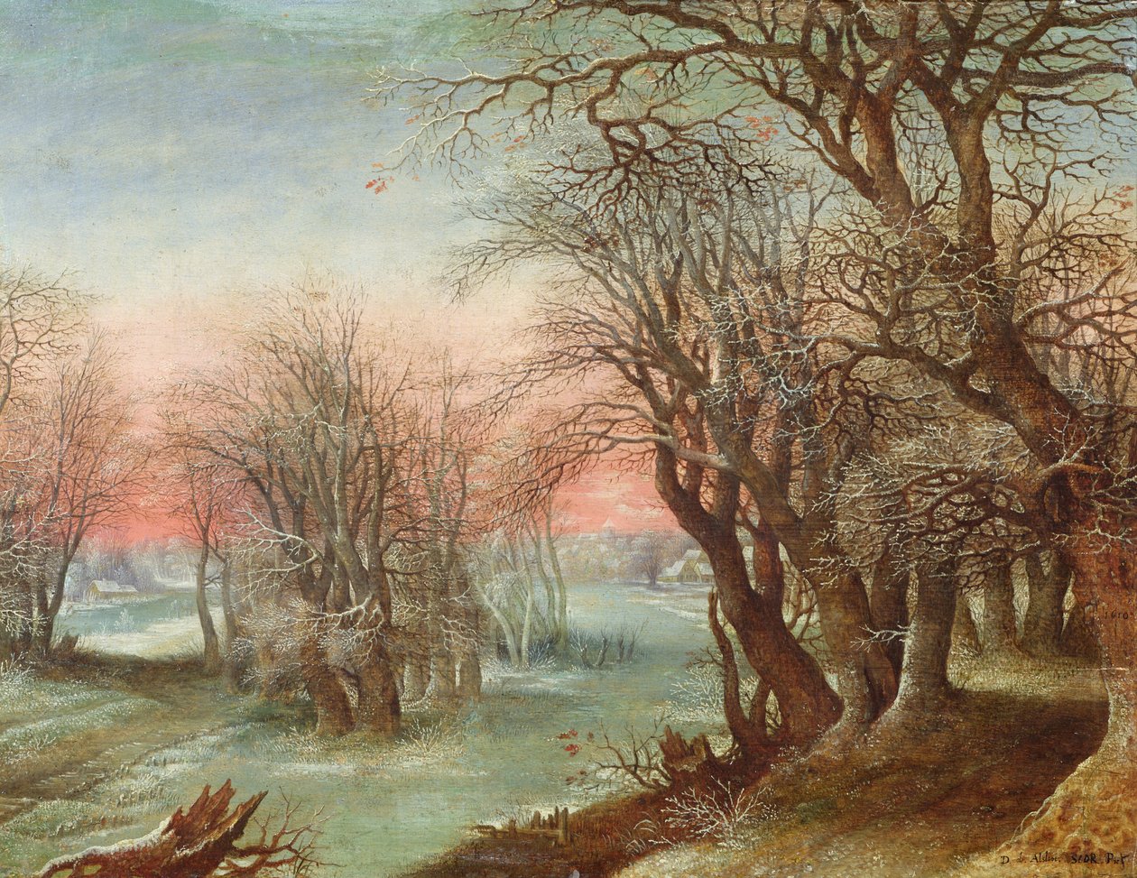 Paisagem de inverno, 1610 de Denys van Alsloot